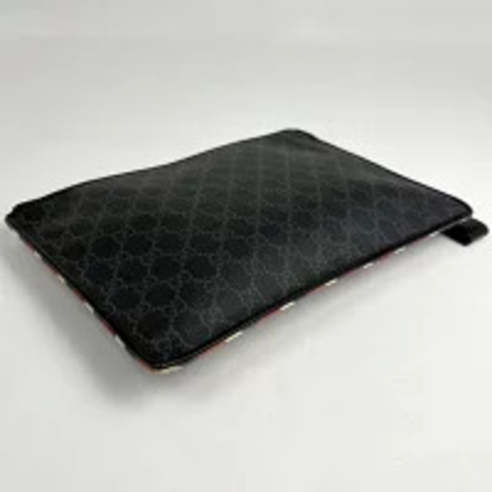 Gucci GG Black Night Bag Courier Canvas Supreme Clutch